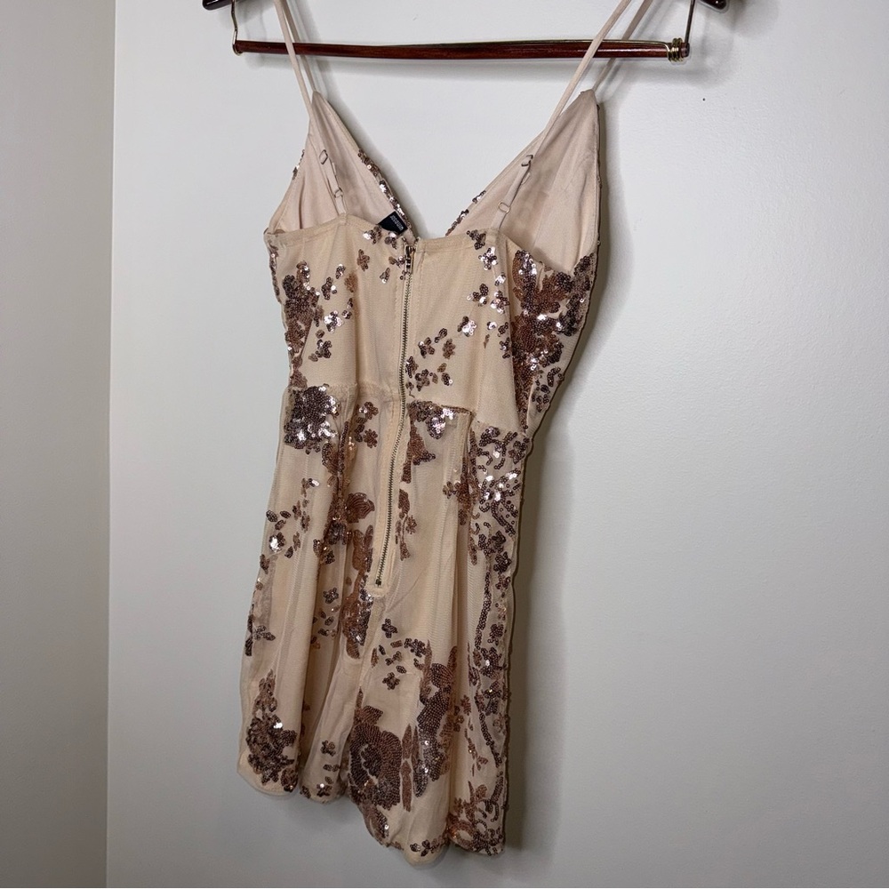Windsor Sequin Romper in Beige and Copper - Picture 7 of 7